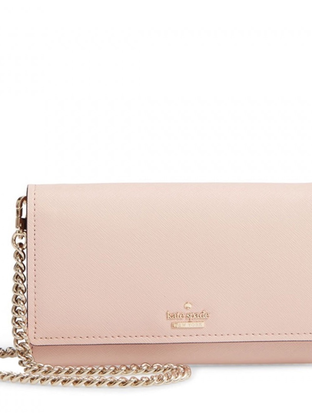 Kate Spade Pale Pink Chain Crossbody Clutch